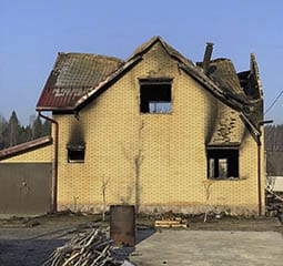 Пример работы 
 Сгоревший дом на земельном участке